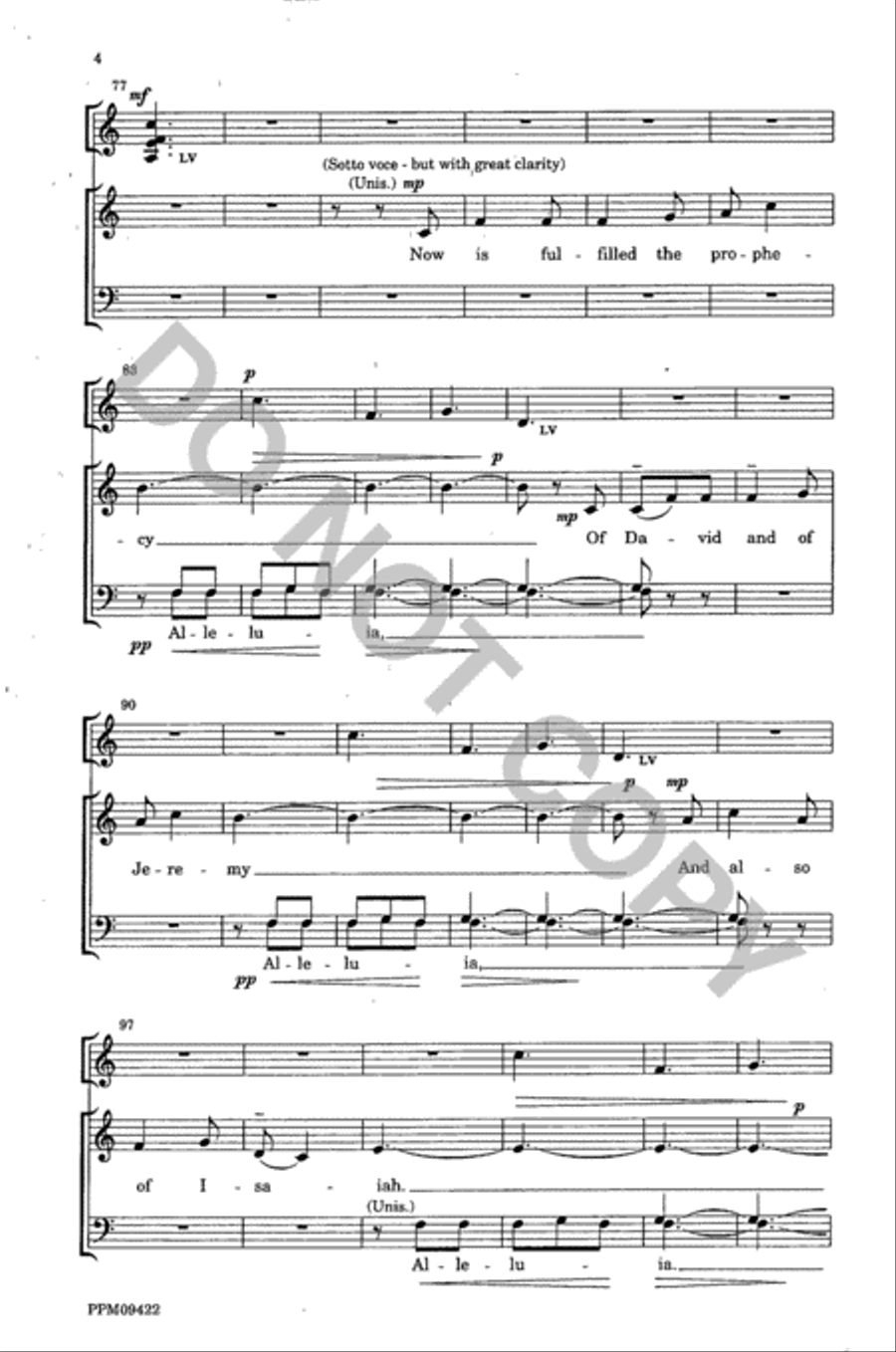 Alleluia: A New Work Is Come On Hand 4-Part scores gallery preview page 5