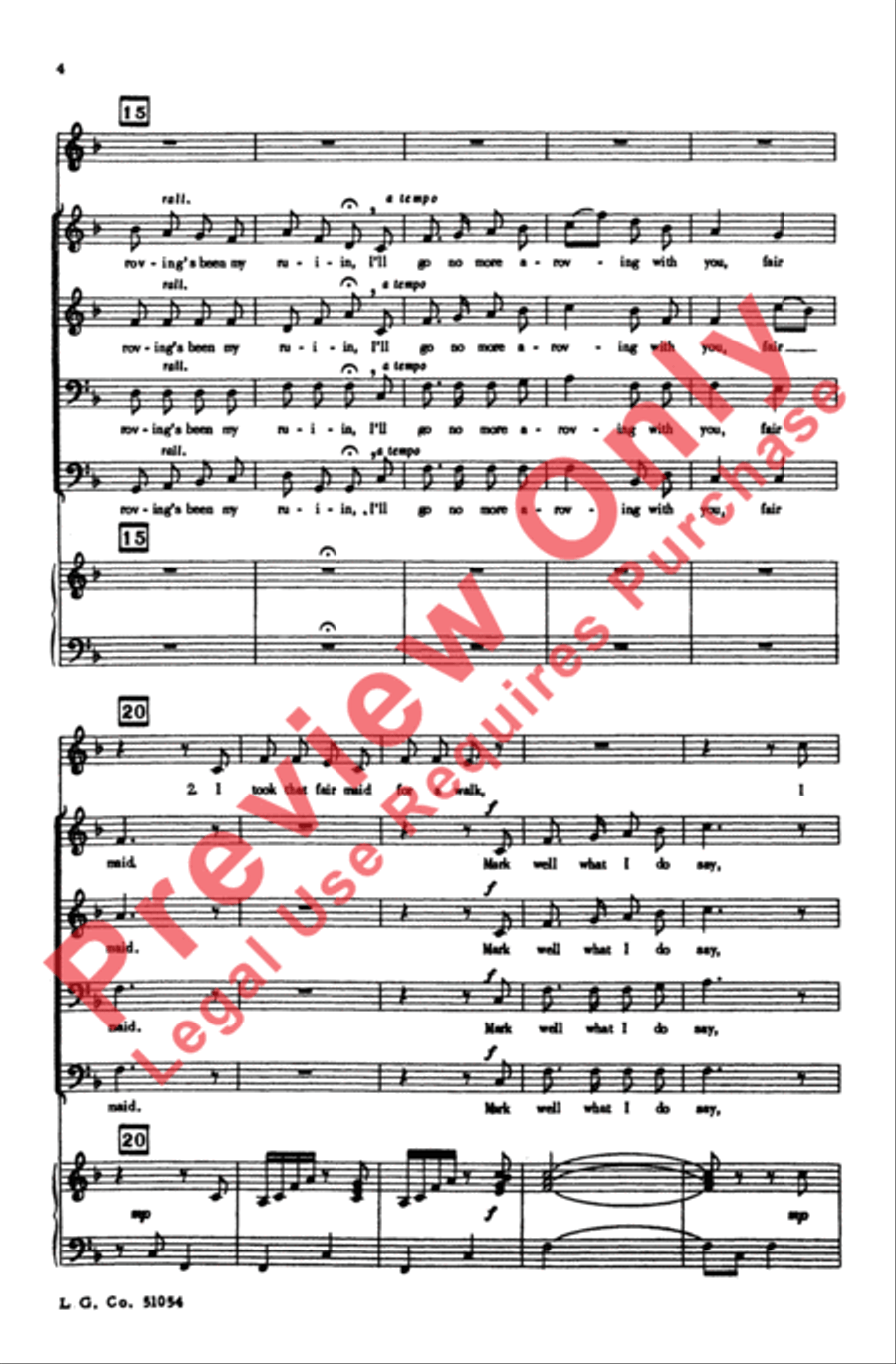 A-Roving Men's Choir scores gallery preview page 3