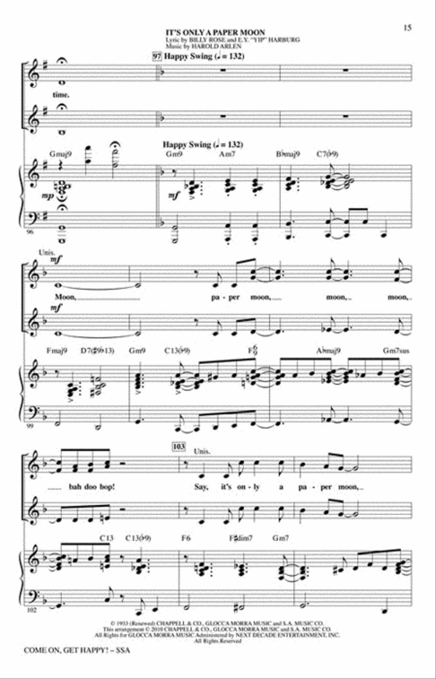 Come On, Get Happy! SSA scores gallery preview page 5