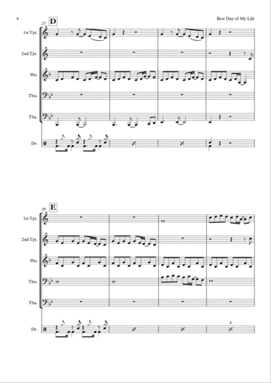 Best Day Of My Life Small Ensemble scores gallery preview page 6