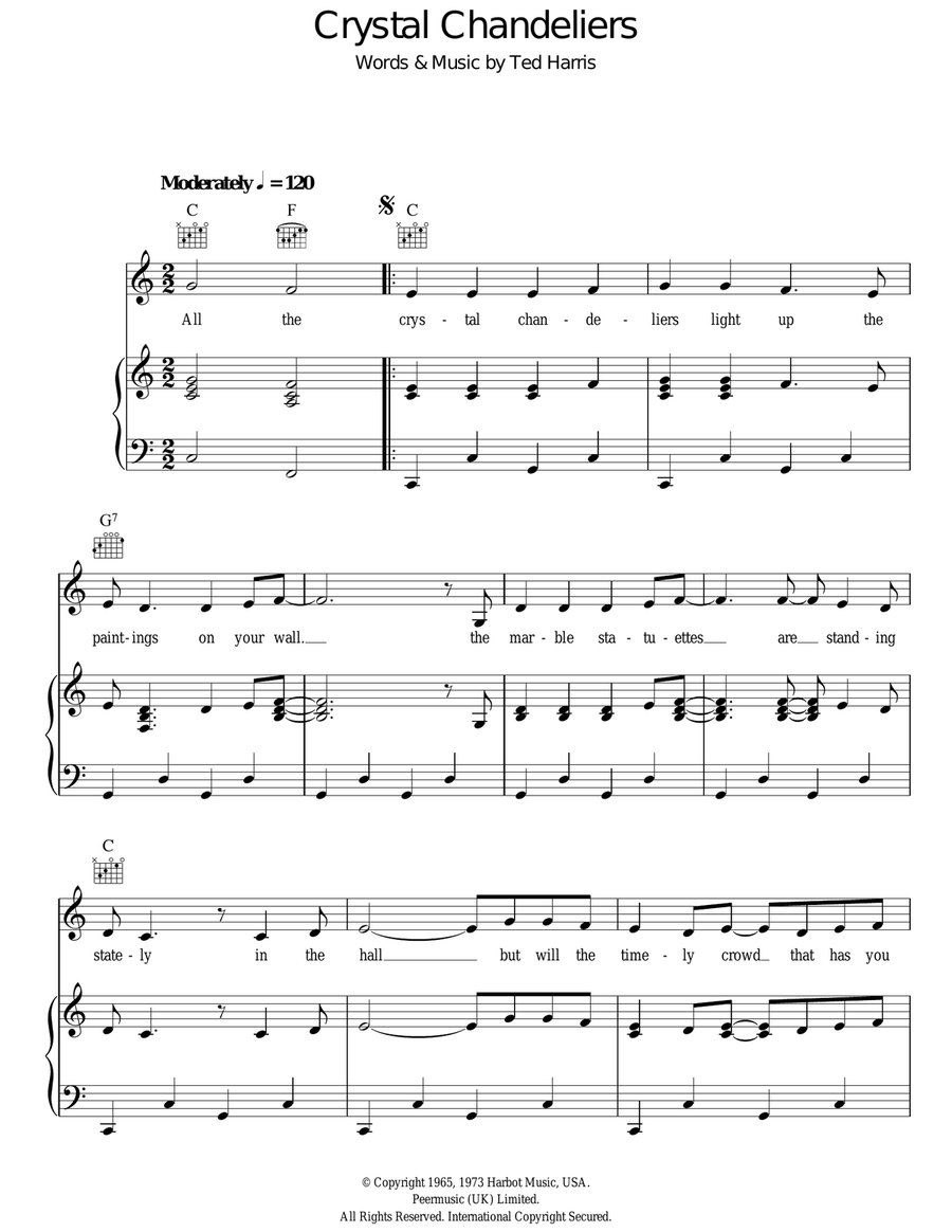 Crystal Chandeliers Acoustic Guitar scores gallery preview page 1