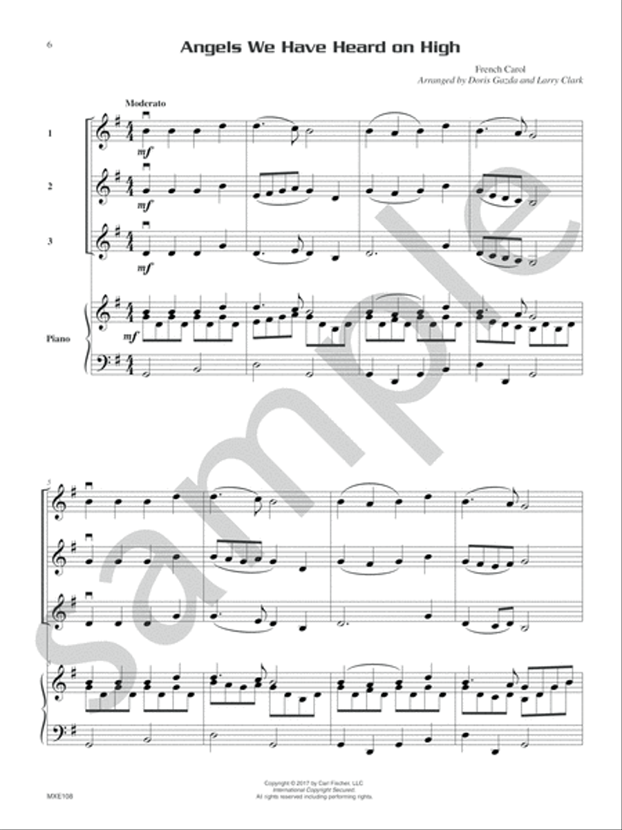 Compatible Trios for Christmas Piano Solo scores gallery preview page 6