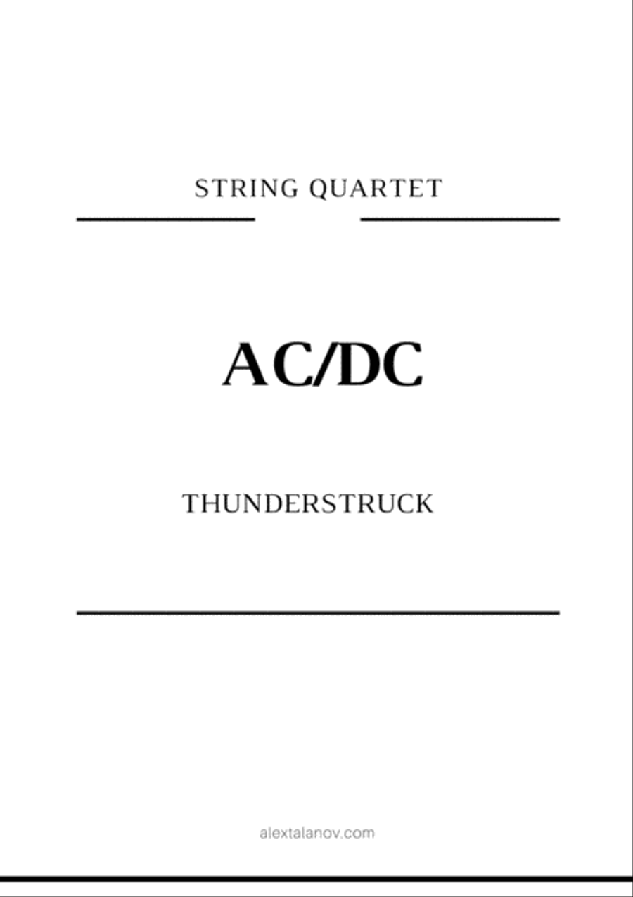 Thunderstruck String Quartet scores gallery preview page 1