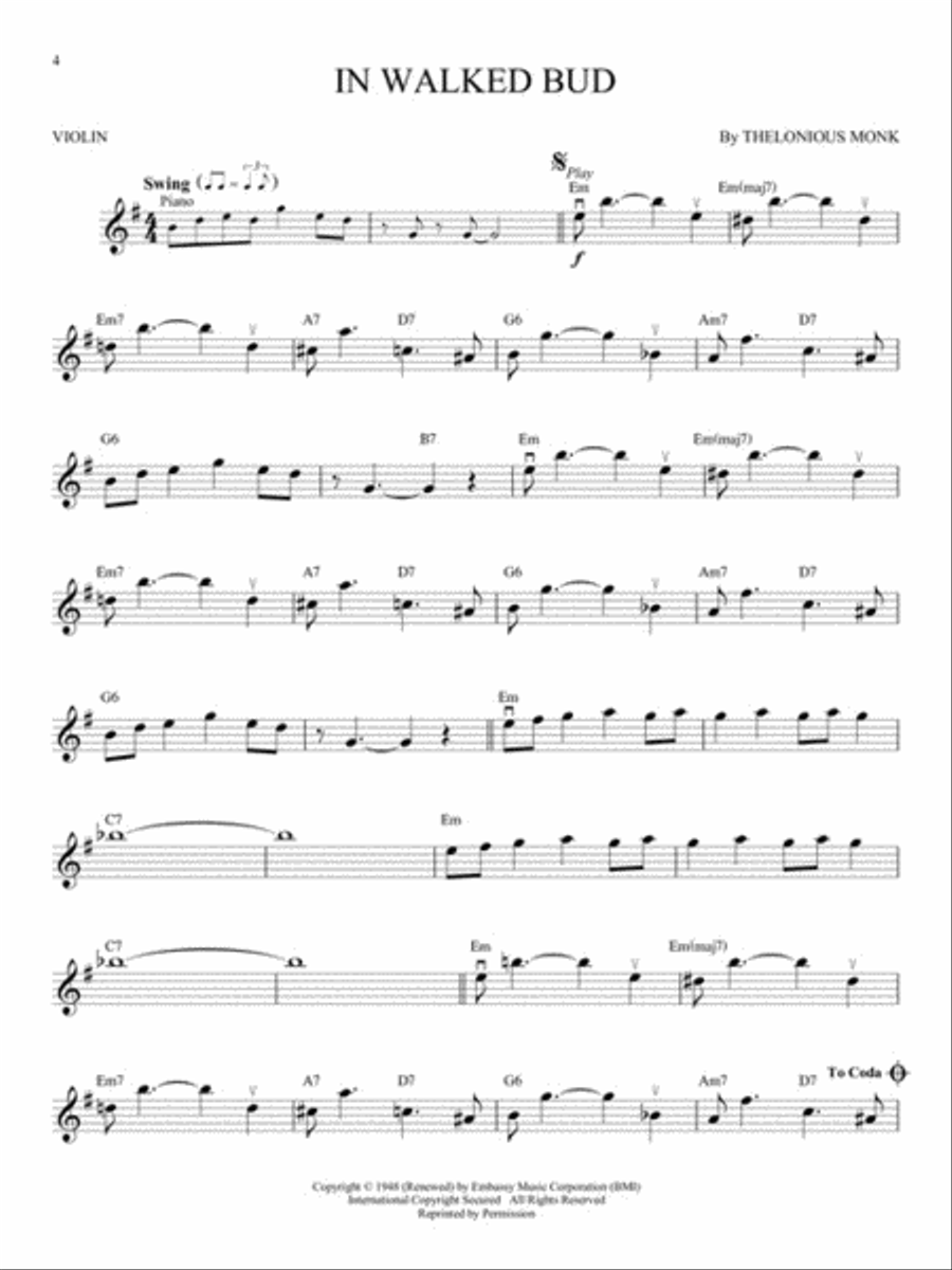Jazz Classics Violin scores gallery preview page 4