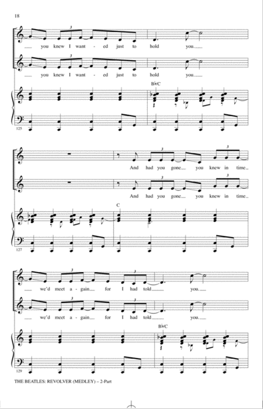 The Beatles: Revolver (Medley) (arr. Alan Billingsley) 2-Part scores gallery preview page 17