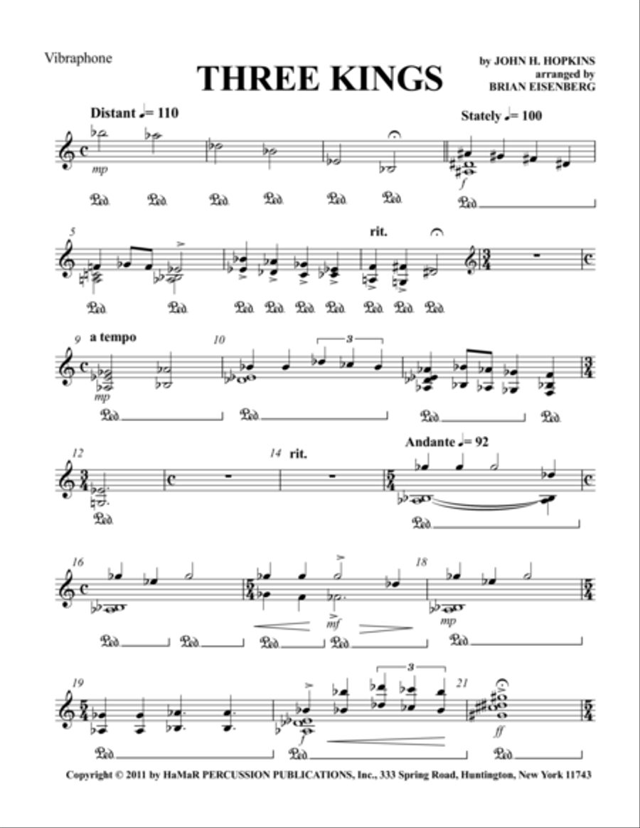Three Kings Piano scores gallery preview page 1