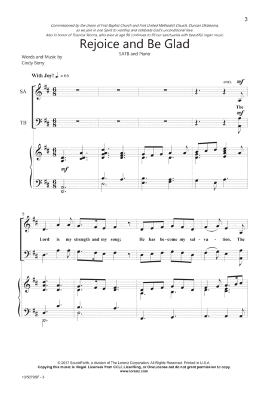 Rejoice and Be Glad Rejoice and Be Glad 4-Part scores gallery preview page 3