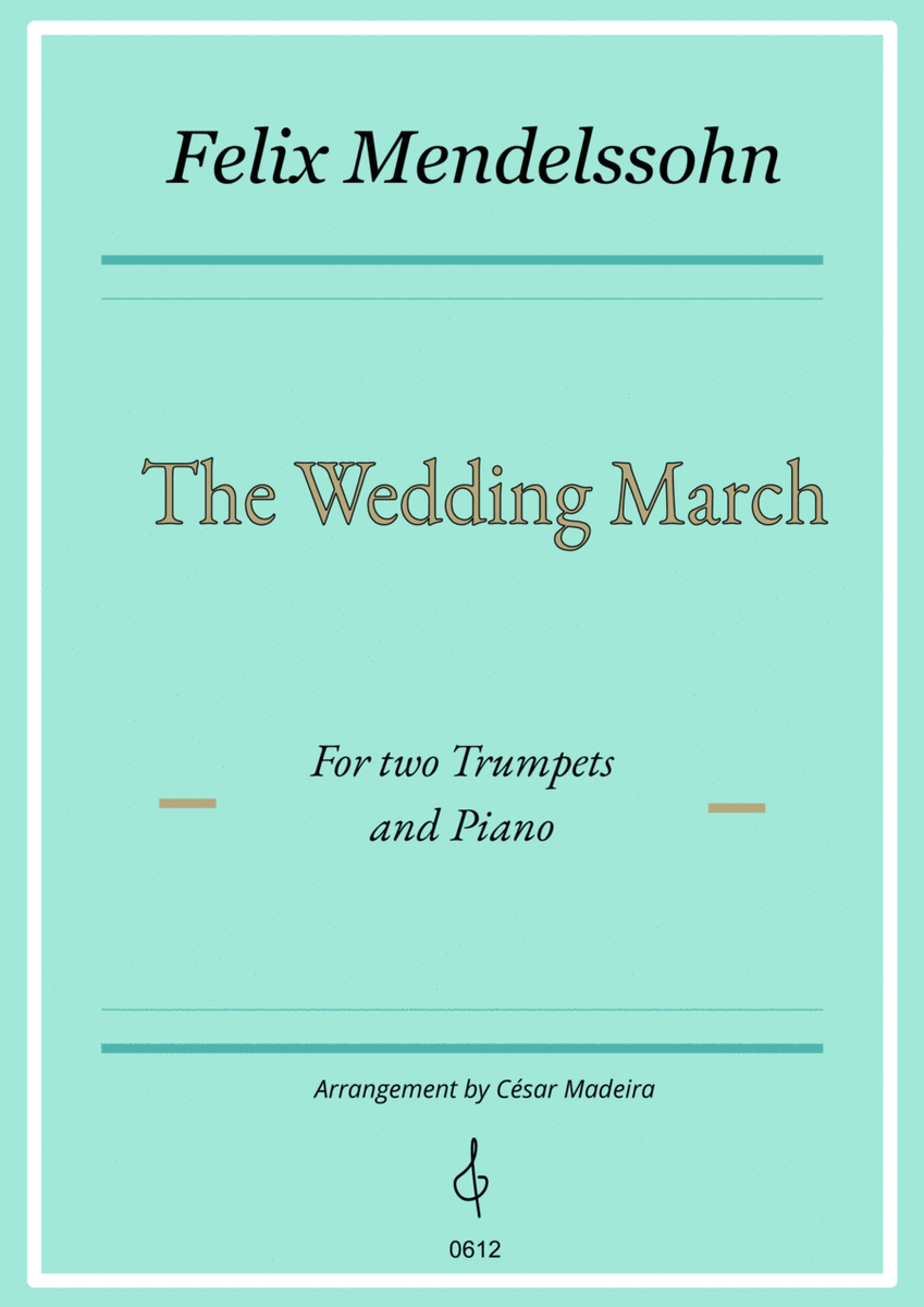The Wedding March - Trumpet Duet and Piano (Full Score) image number null