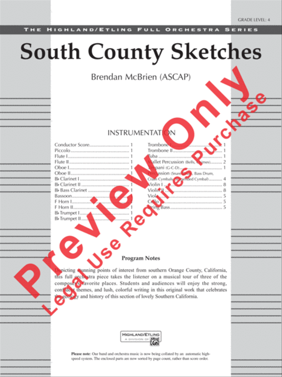 South County Sketches Full Orchestra scores gallery preview page 2