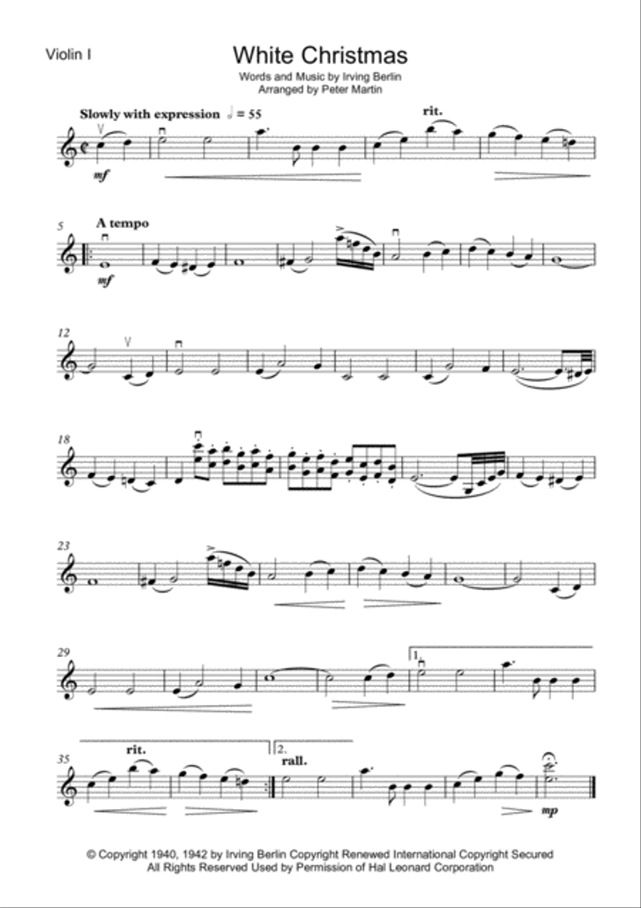 White Christmas String Quartet scores gallery preview page 3