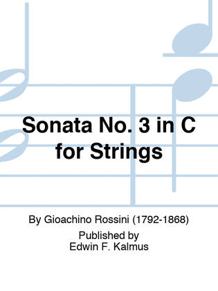 Sonata No. 3 in C for Strings