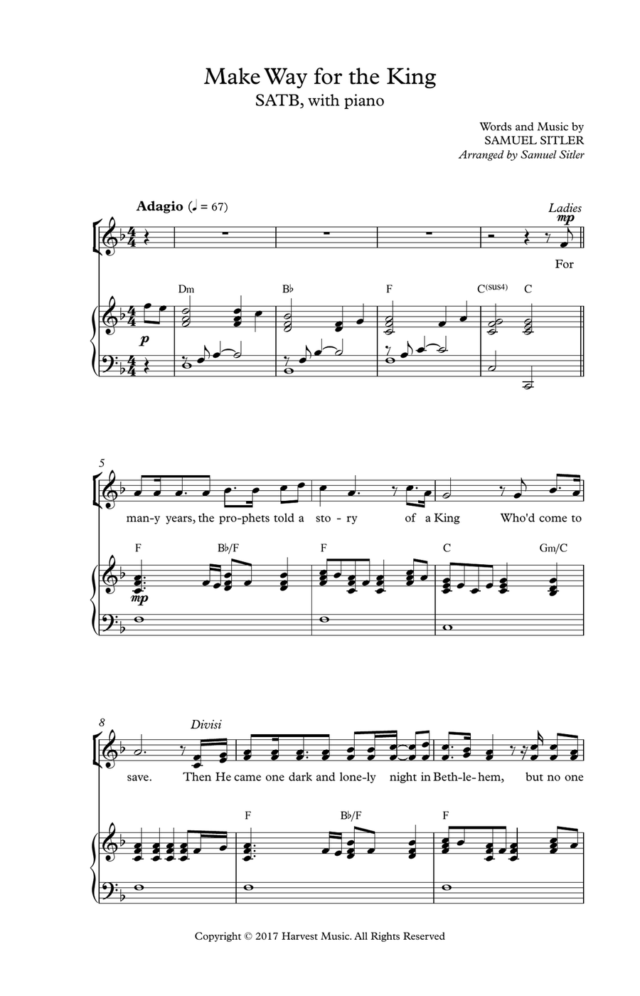 Make Way for the King Make Way for the King 4-Part scores gallery preview page 1