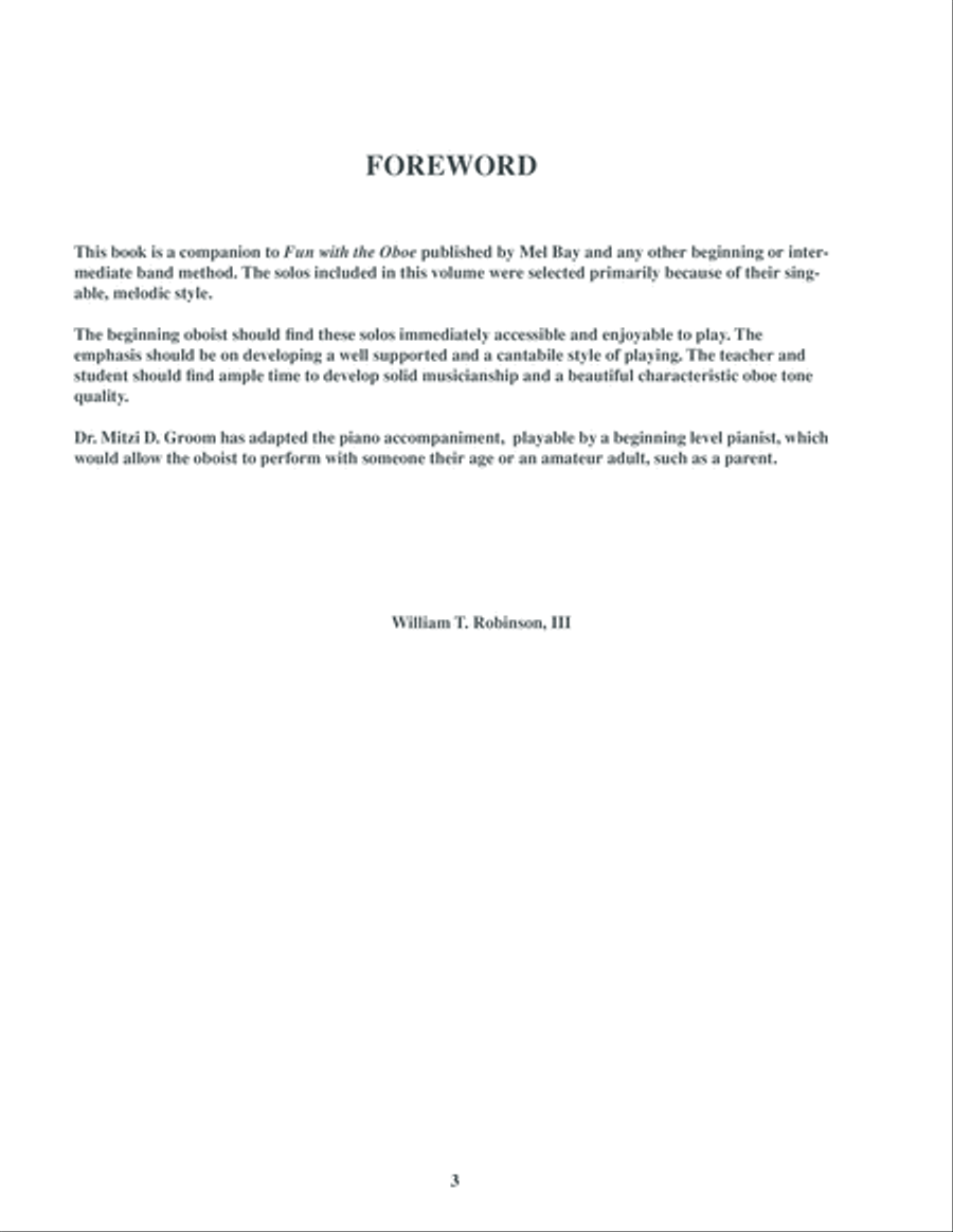 Oboe Solos - Beginning Level Oboe Solo scores gallery preview page 4