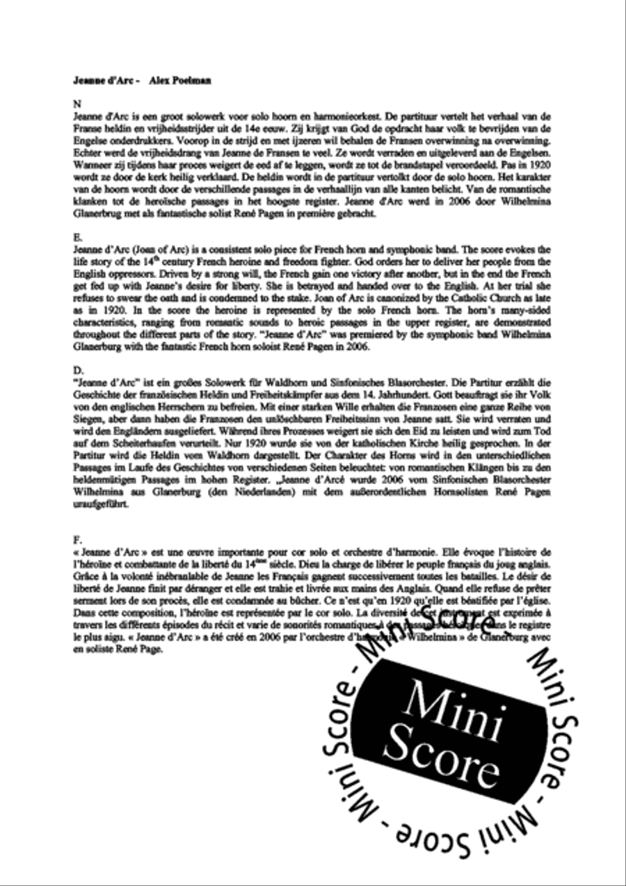 Jeanne d'Arc Jeanne d'Arc Concert Band scores gallery preview page 5