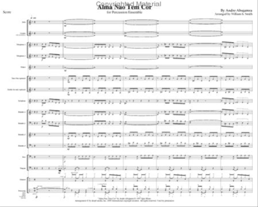 Alma Nao Tem Cor Percussion Ensemble scores gallery preview page 3