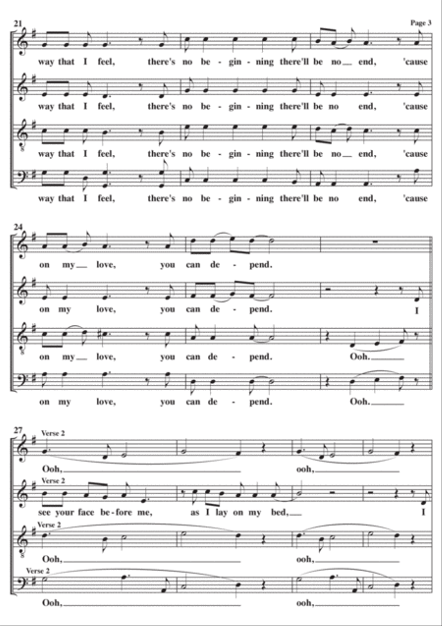 Love Is All Around 4-Part scores gallery preview page 3