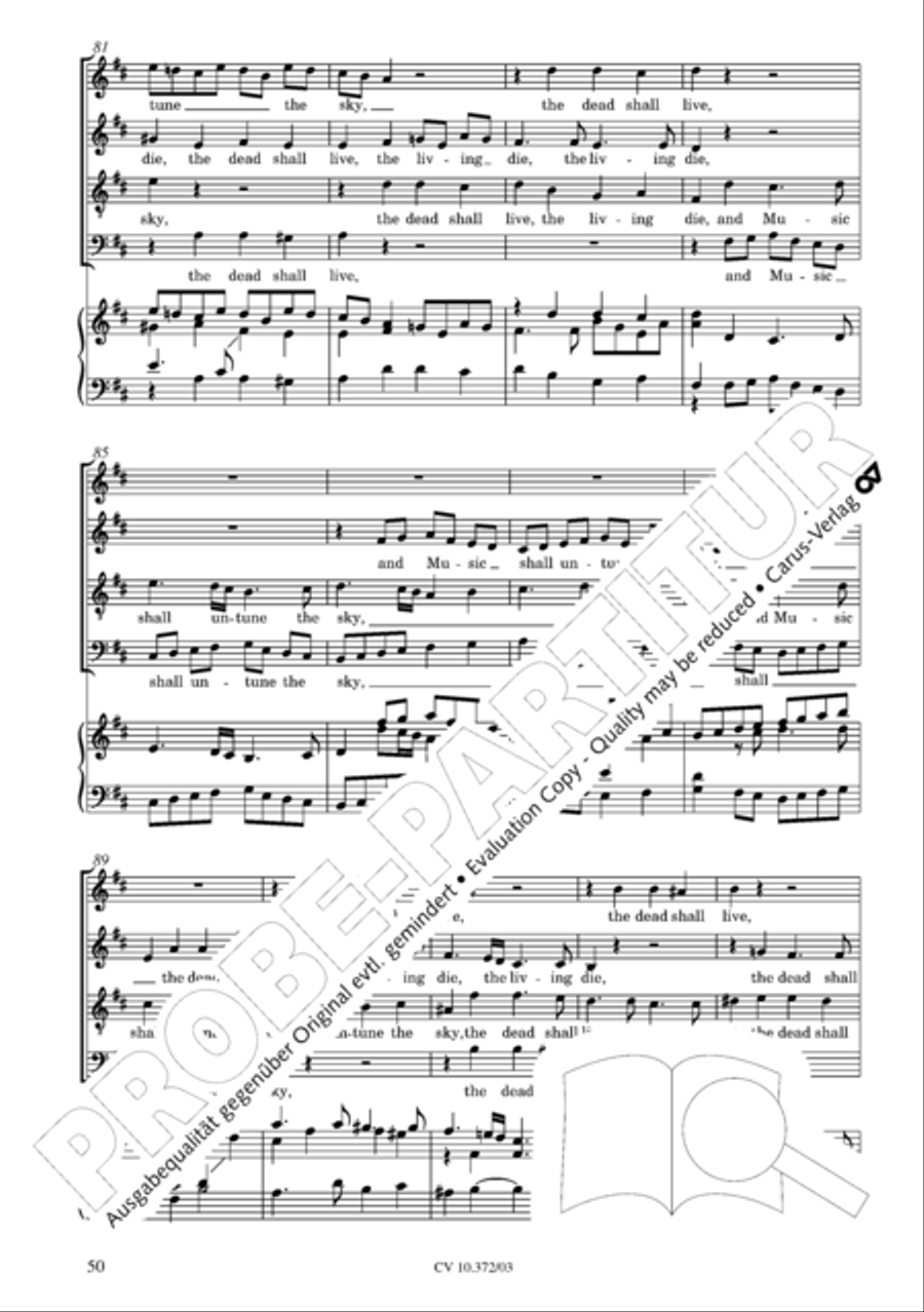 Ode for St. Cecilias Day 4-Part scores gallery preview page 51
