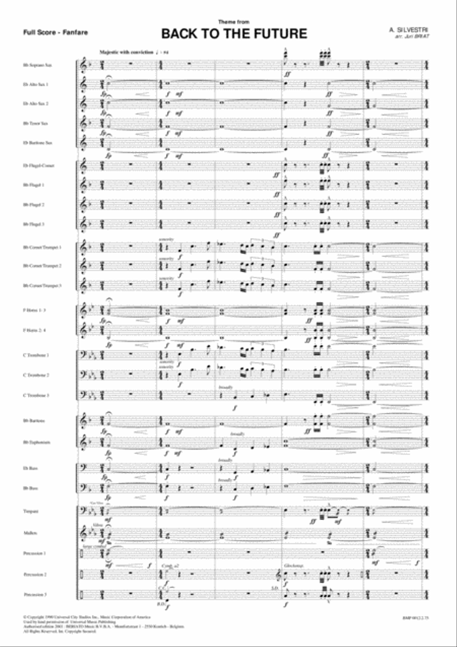 Back To The Future Fanfare Band scores gallery preview page 2