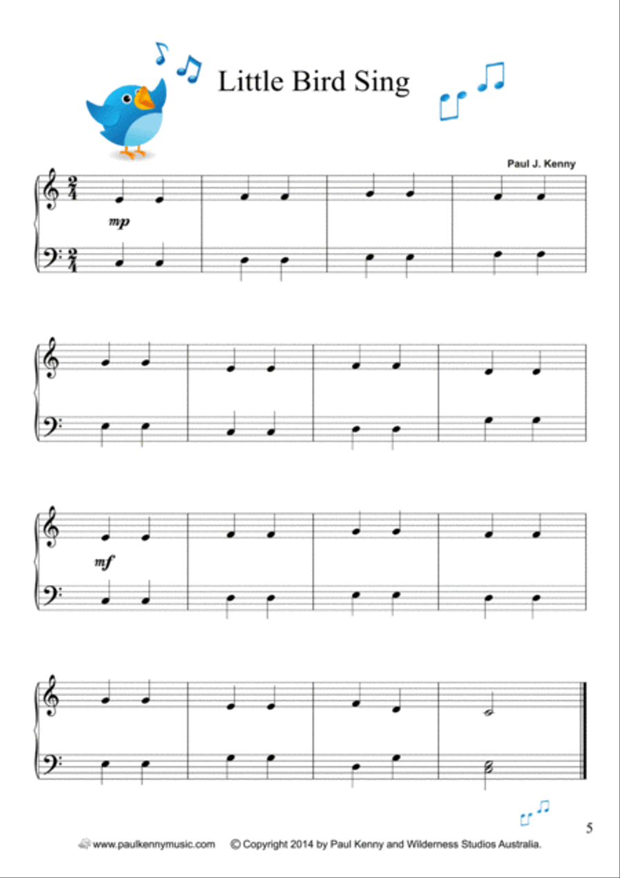 Little Songs for Little People by Paul Kenny Piano Method scores gallery preview page 5