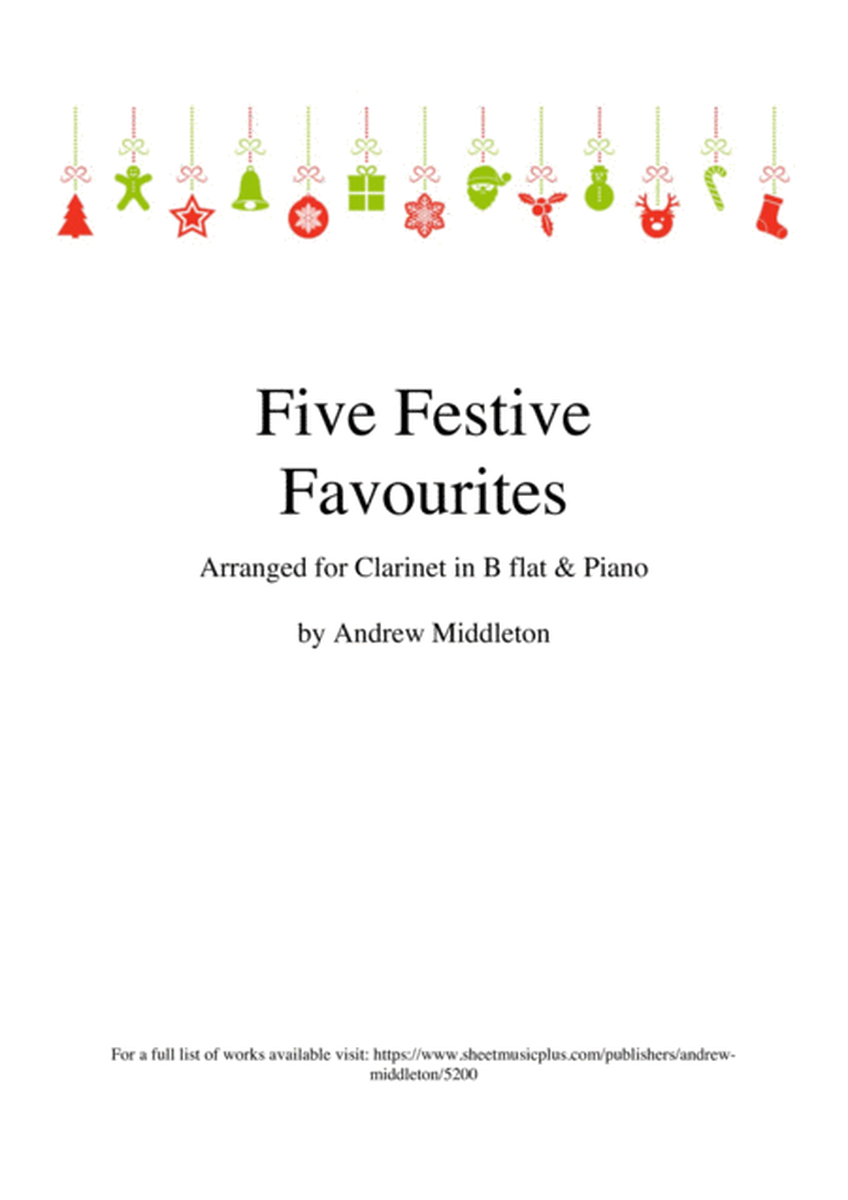 Five Festive Favourites arranged for Clarinet and Piano image number null