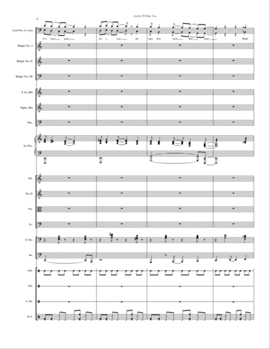 Gently I'll Wake You Small Ensemble scores gallery preview page 4
