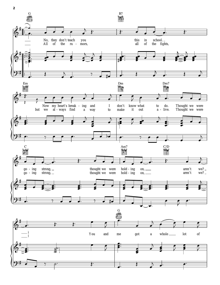 History History Piano, Vocal, Guitar scores gallery preview page 2