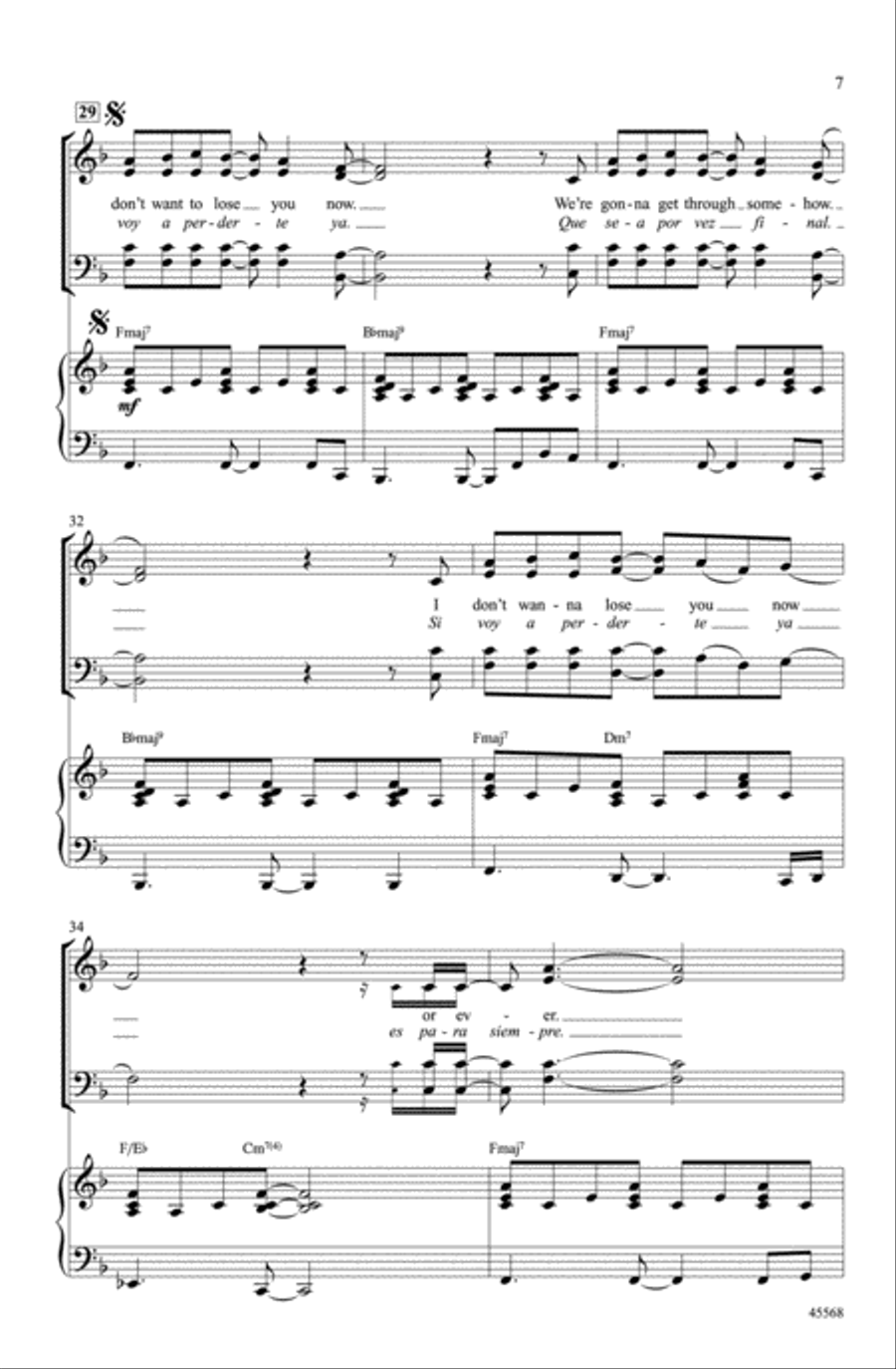 Don't Wanna Lose You Don't Wanna Lose You Choir scores gallery preview page 5