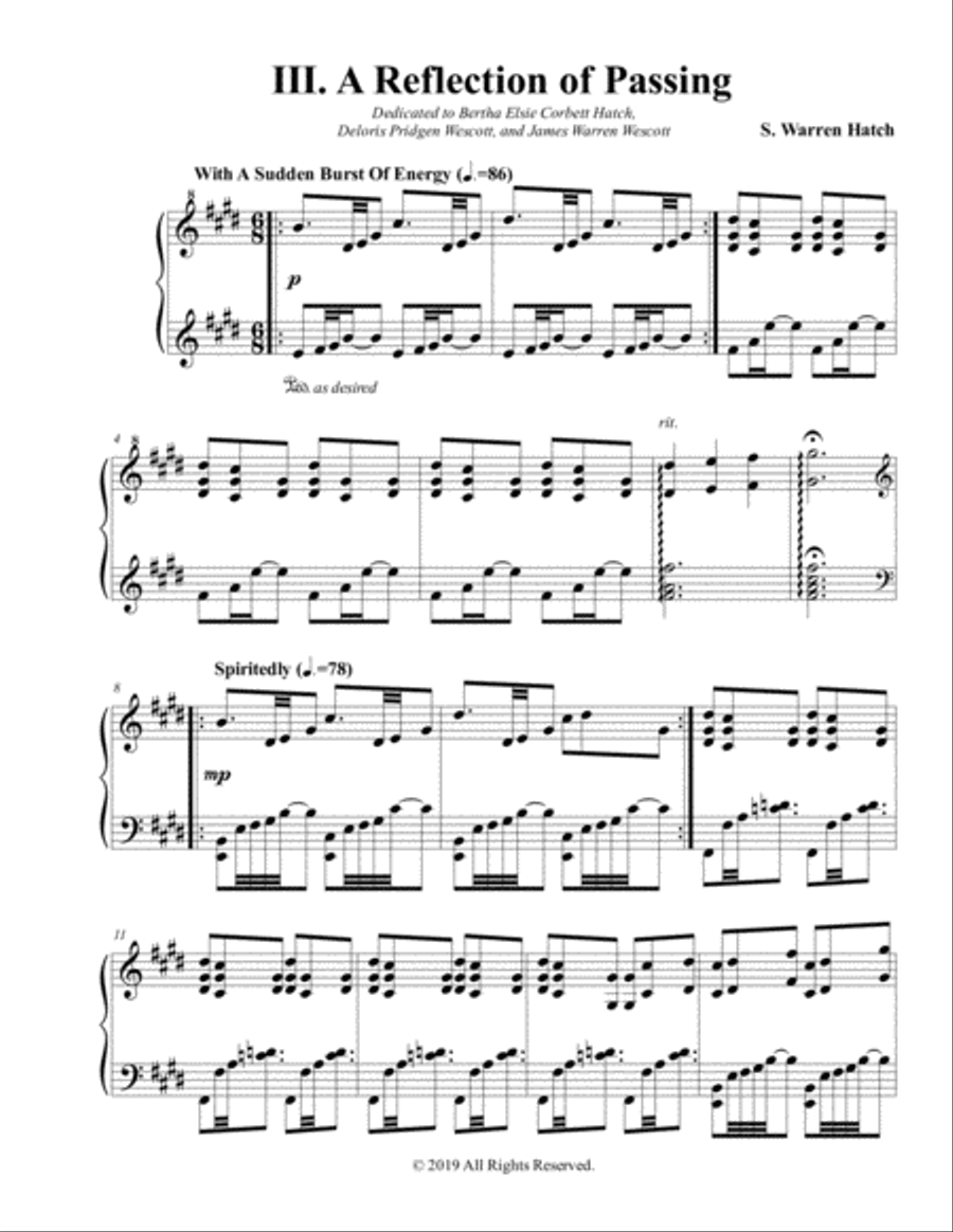 Piano Sonata No. 1 Movement 3 "Reflection of Passing" image number null