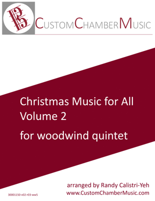 Book cover for Christmas Carols for All, Volume 2 (for Woodwind Quintet)