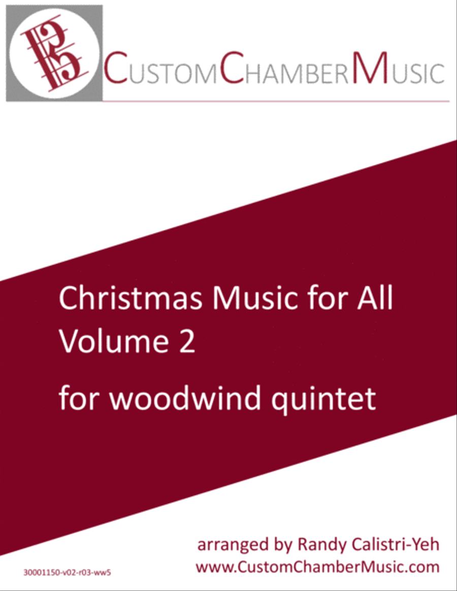 Book cover for Christmas Carols for All, Volume 2 (for Woodwind Quintet)