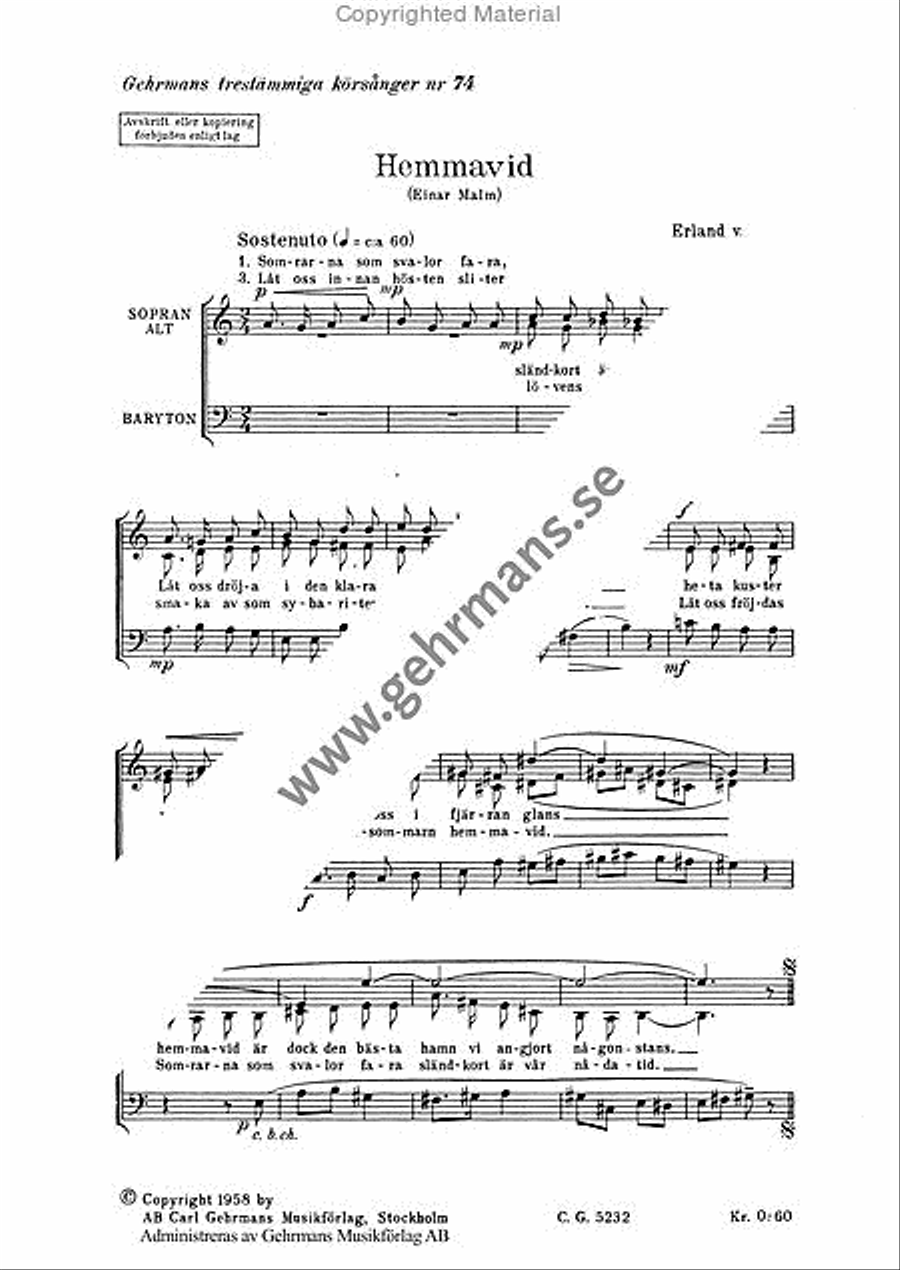 Hemmavid 3-Part scores gallery preview page 2