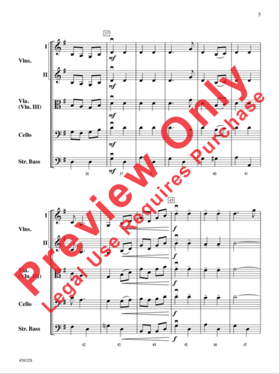 The Marines' Hymn The Marines' Hymn String Orchestra scores gallery preview page 5
