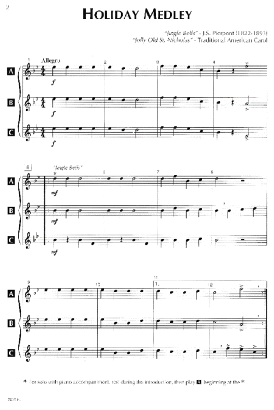 Standard of Excellence: Sounds of the Season-Flute Concert Band Methods scores gallery preview page 2