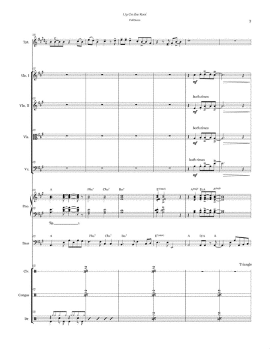 Up On The Roof Small Ensemble scores gallery preview page 3