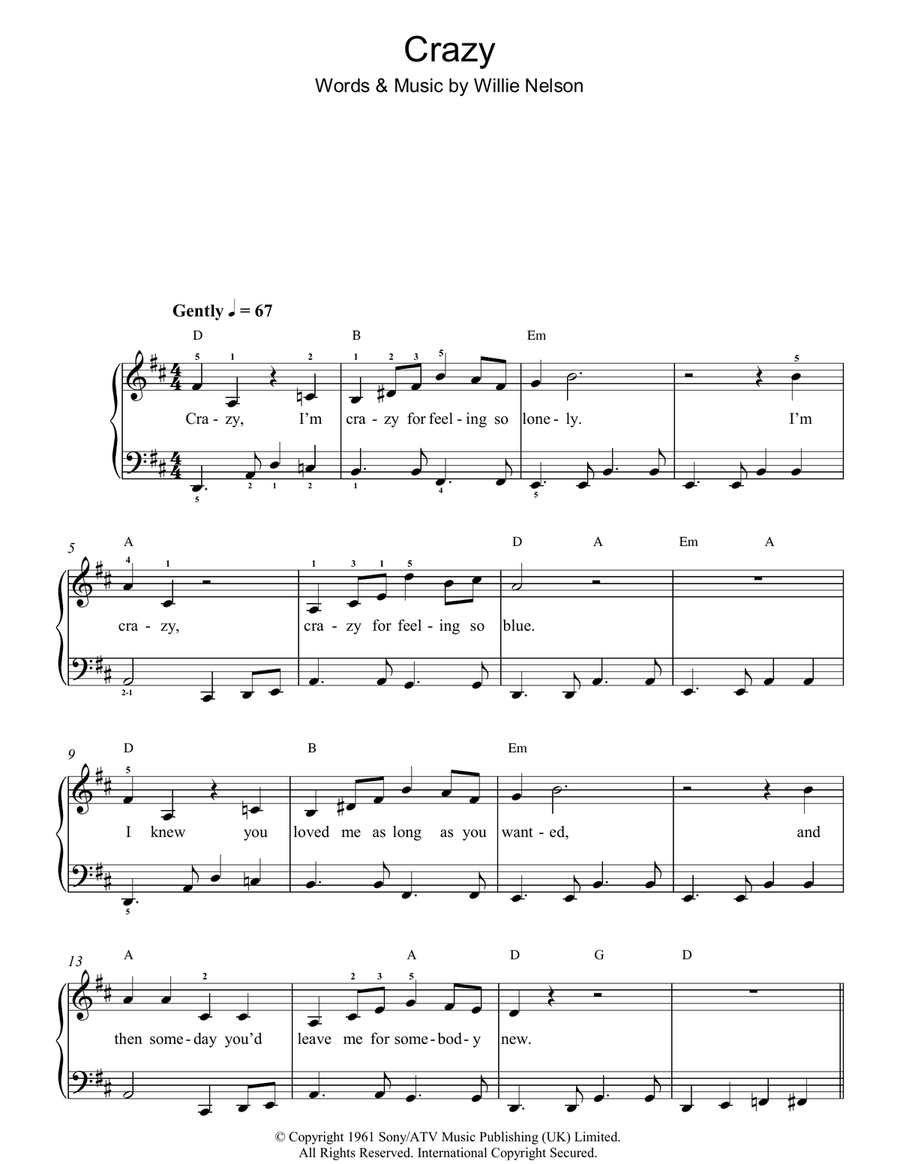 Crazy Crazy Easy Piano scores gallery preview page 1