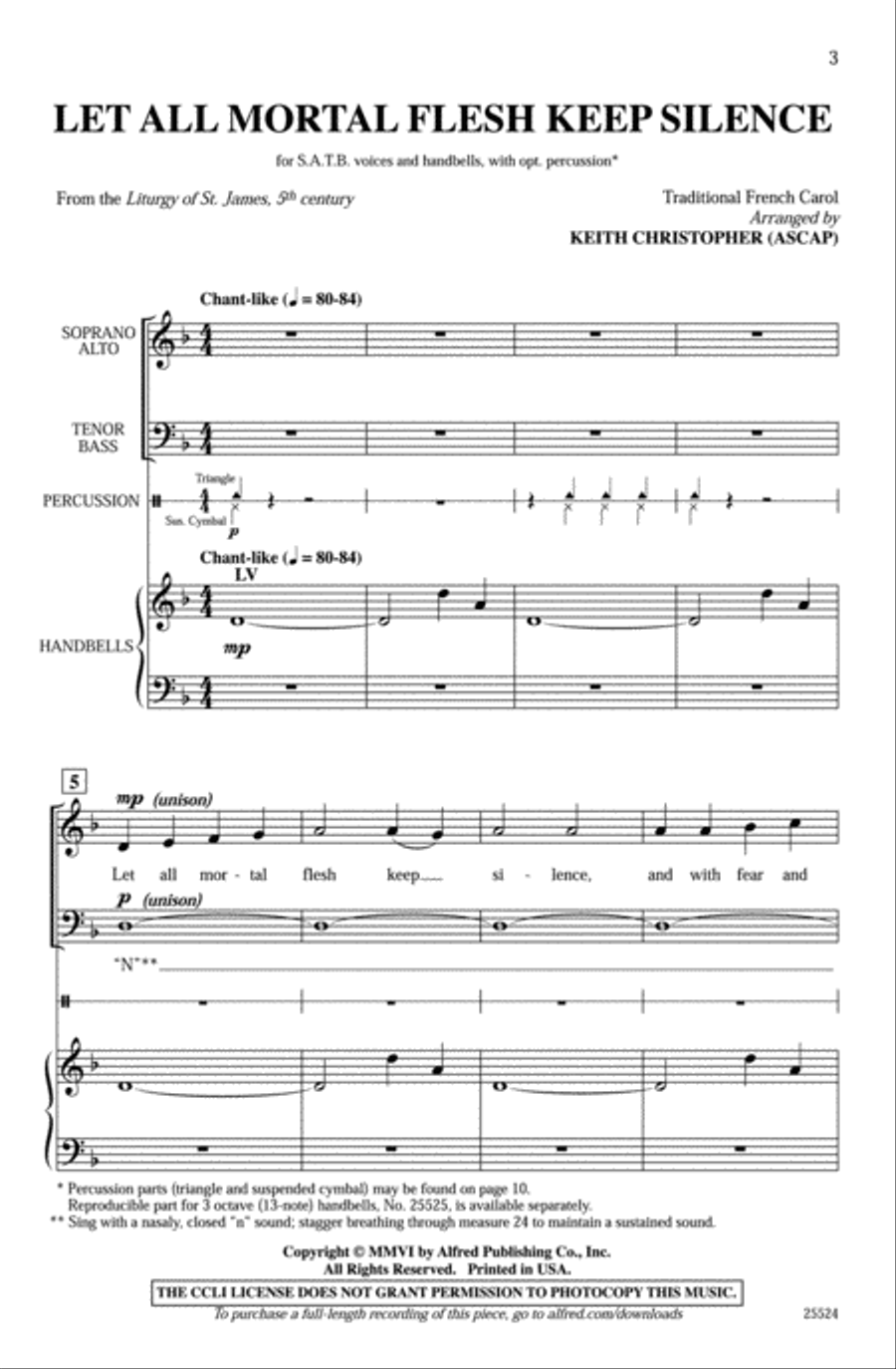 Let All Mortal Flesh Keep Silence 4-Part scores gallery preview page 2