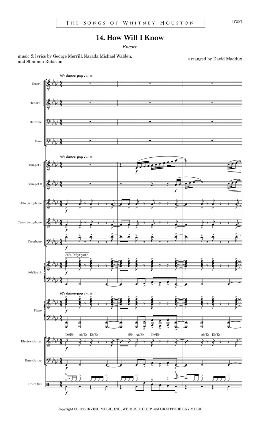 How Will I Know Small Ensemble scores gallery preview page 1