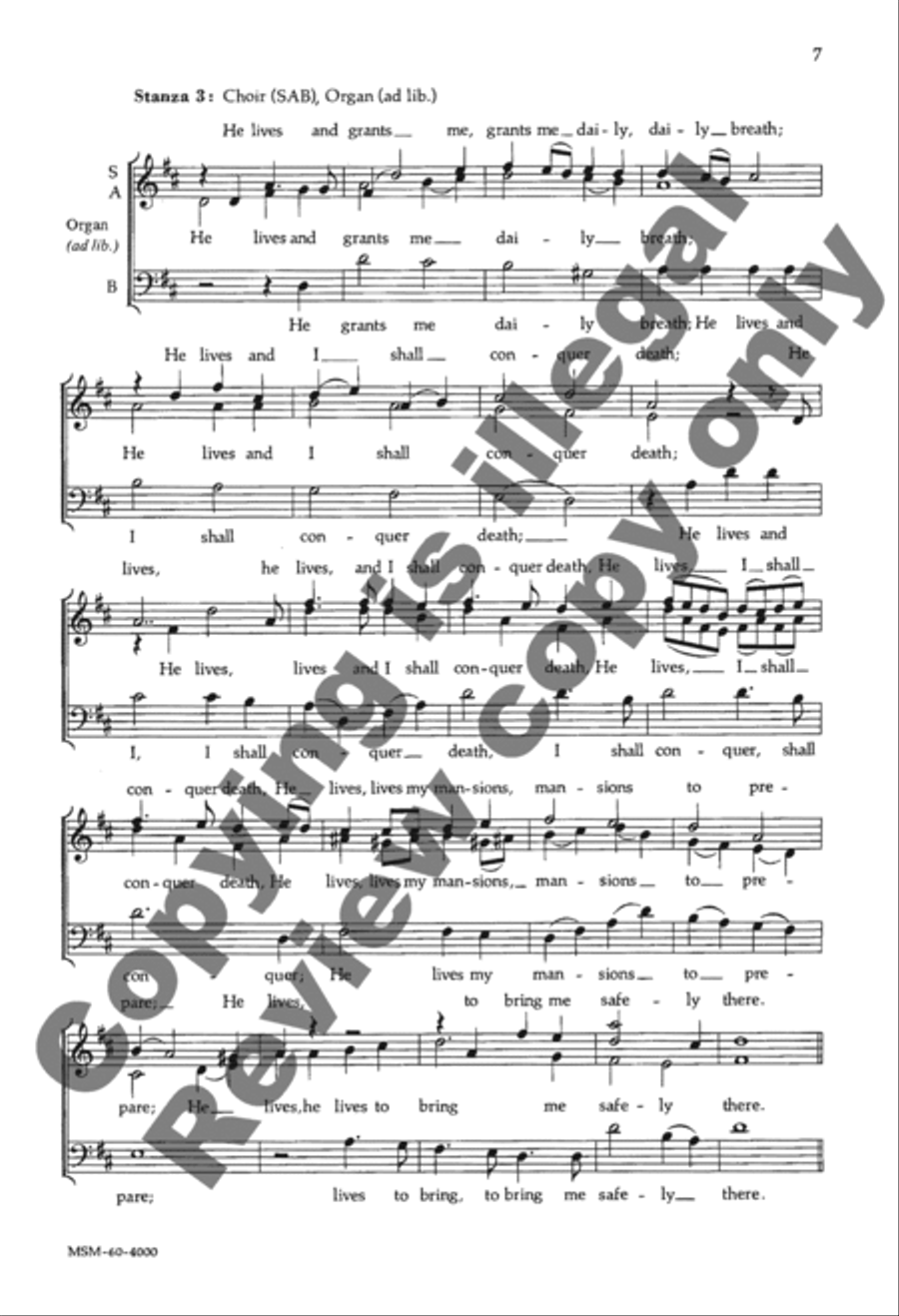 I Know That My Redeemer Lives SA scores gallery preview page 6