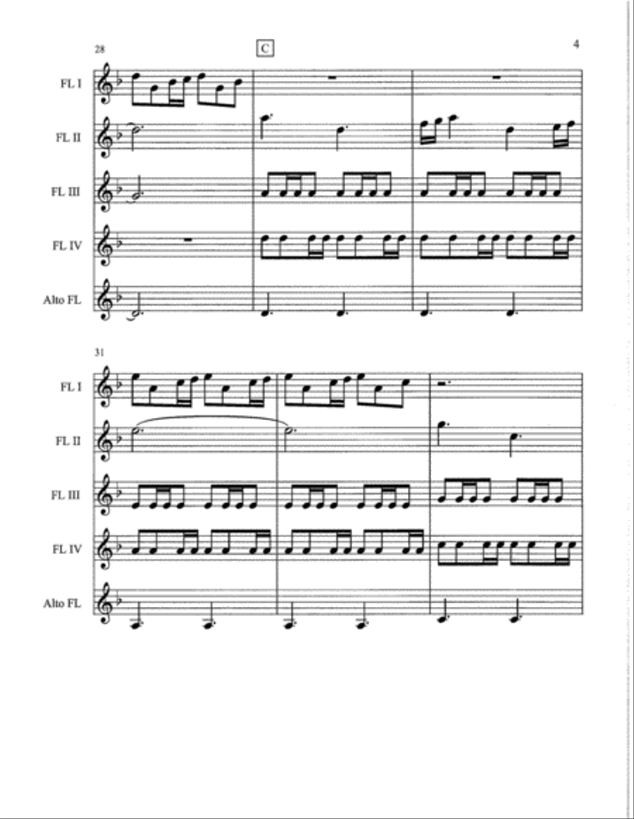 Game Of Thrones Woodwind Quartet scores gallery preview page 4