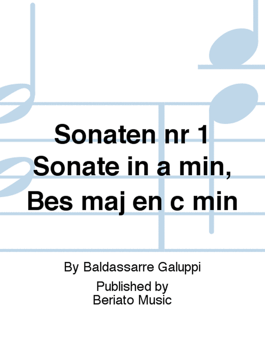 Sonaten nr 1 Sonate in a min, Bes maj en c min