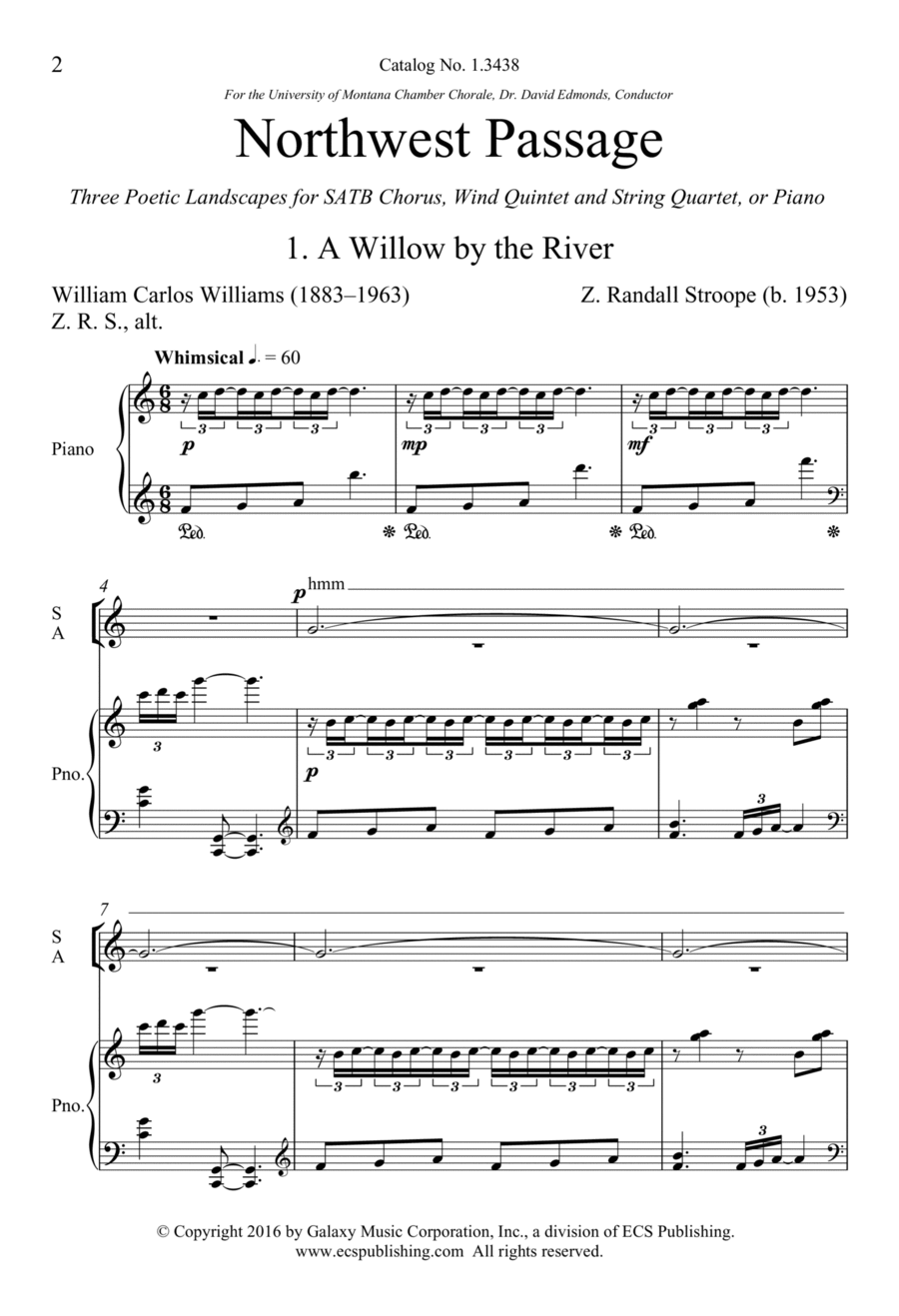 Northwest Passage 4-Part scores gallery preview page 1