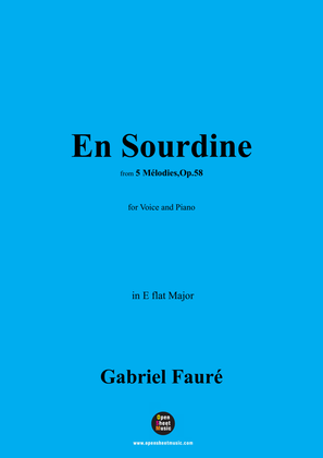 Book cover for G. Fauré-En Sourdine,in E flat Major,Op.58 No.2