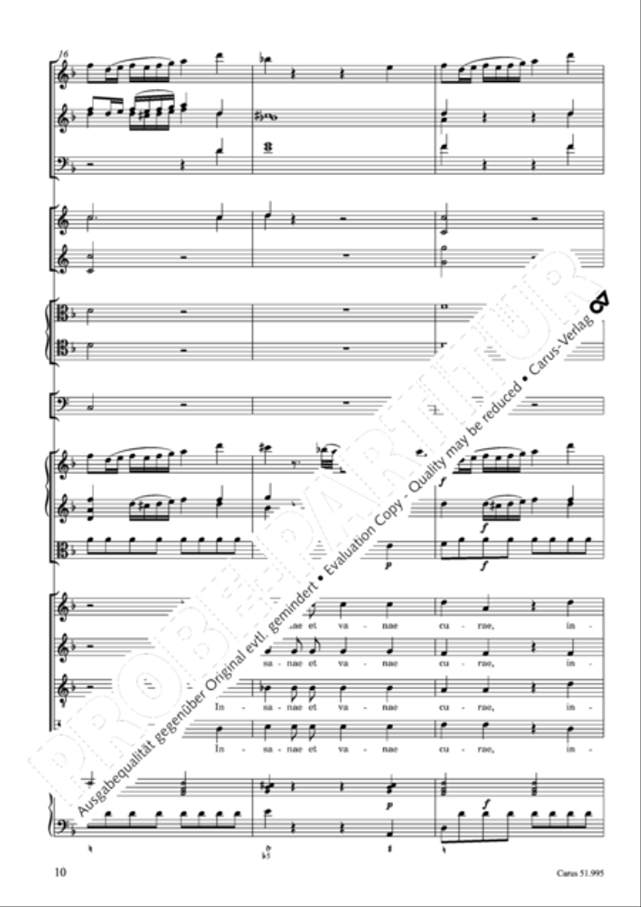 Insanae et vanae curae 4-Part scores gallery preview page 11