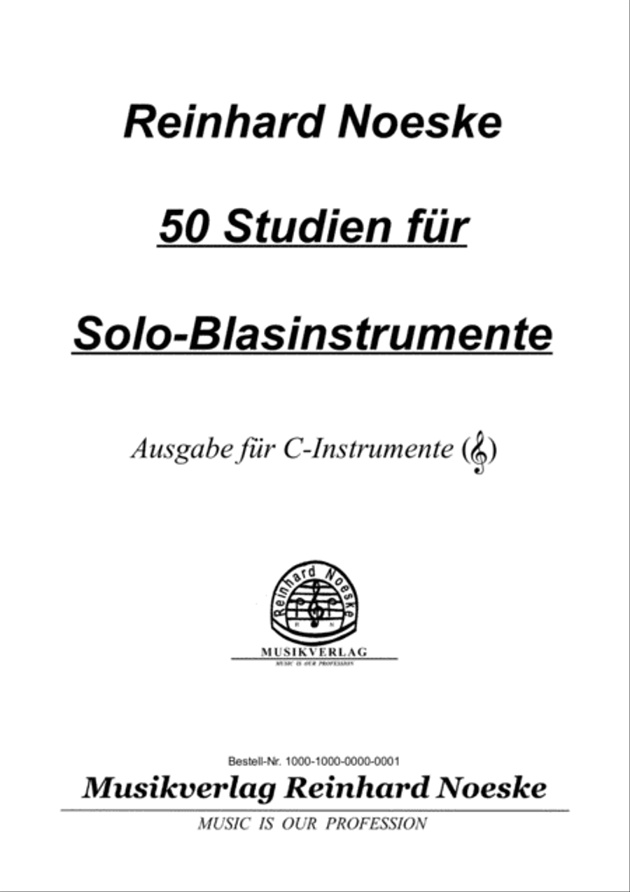 50 Studien für Solo-Blasinstrumente - Ausgabe für C-Instrumente (Violinschlüssel)