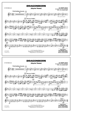 Dragonborn (Skyrim Theme) (arr. Will Rapp & Paul Murtha) - Bb Tenor Sax