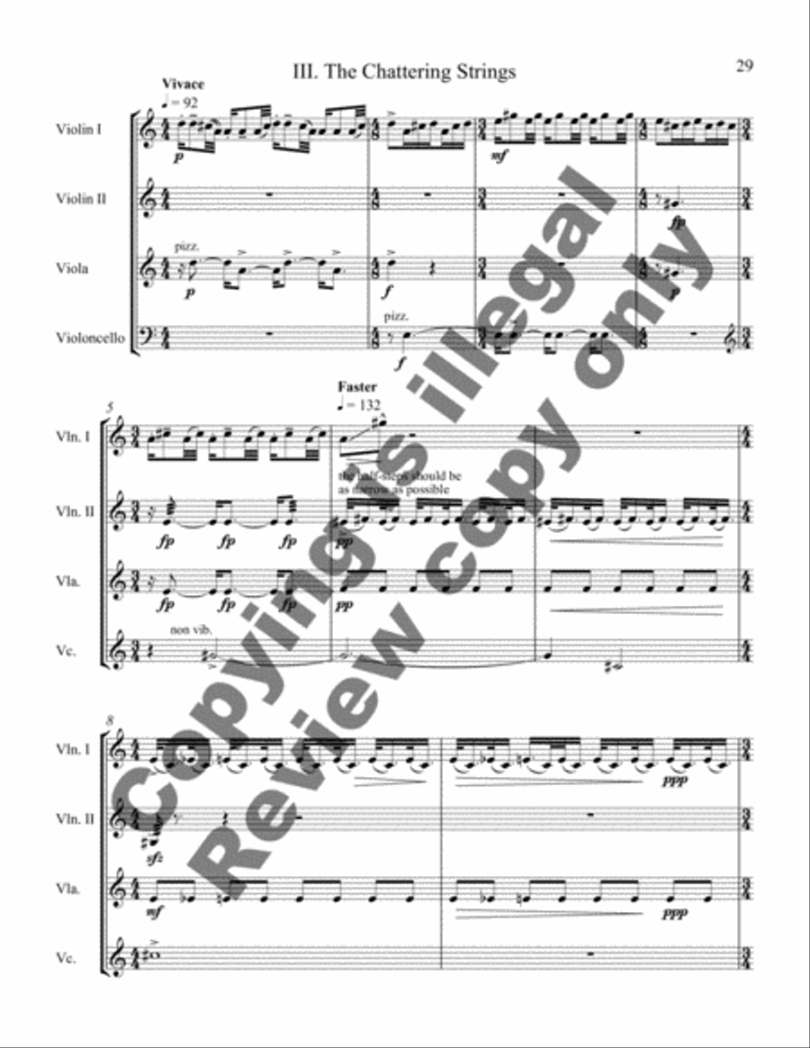 Life in Wayang String Quartet scores gallery preview page 13