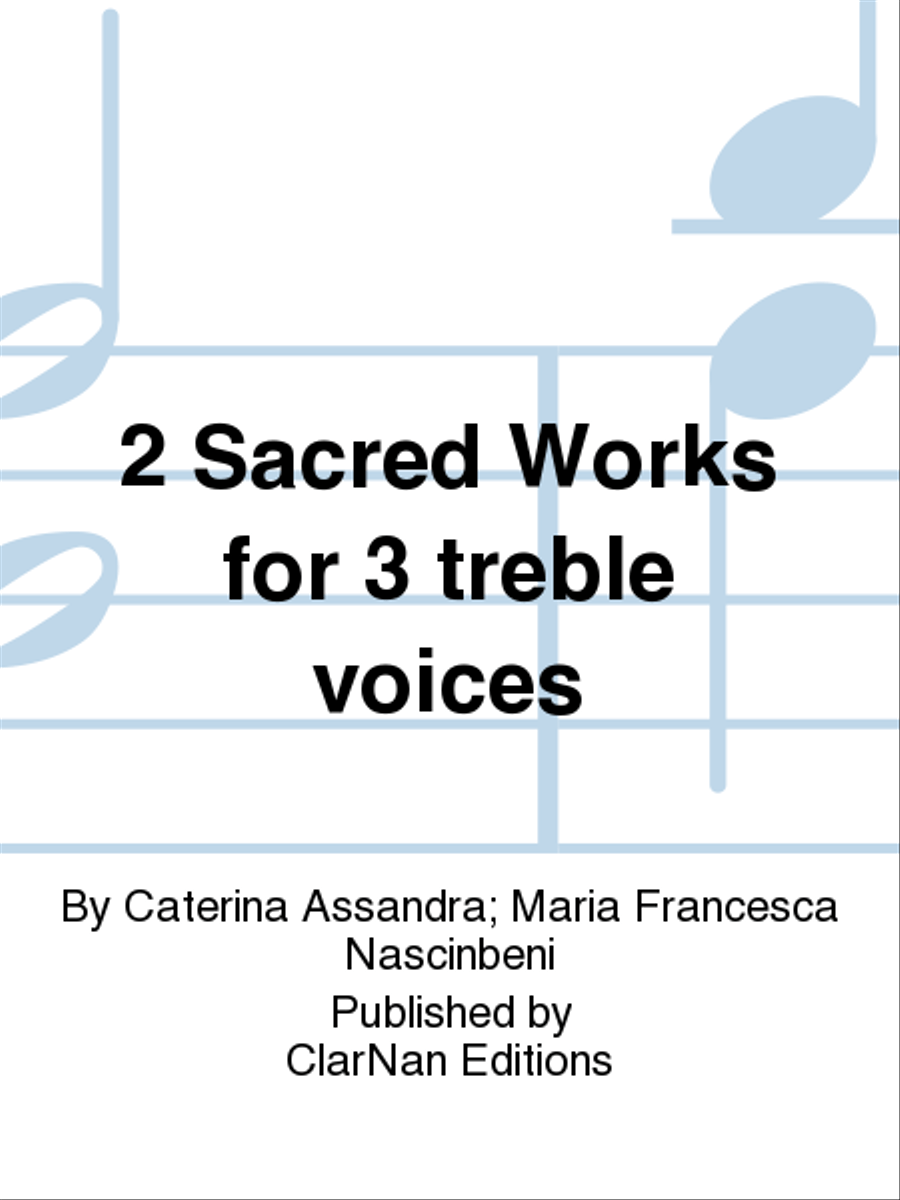 2 Sacred Works for 3 treble voices SSA scores gallery preview page 1