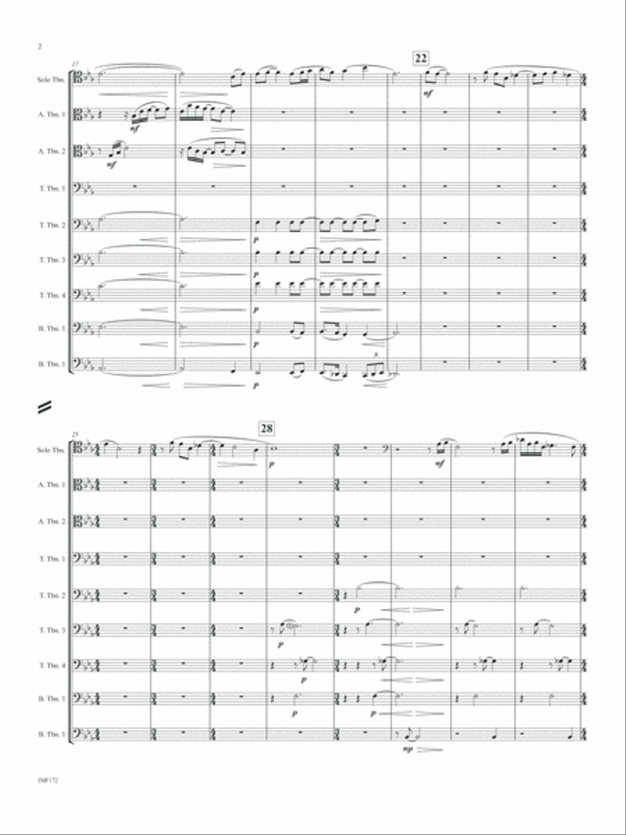As the Sun Sets Trombone scores gallery preview page 5