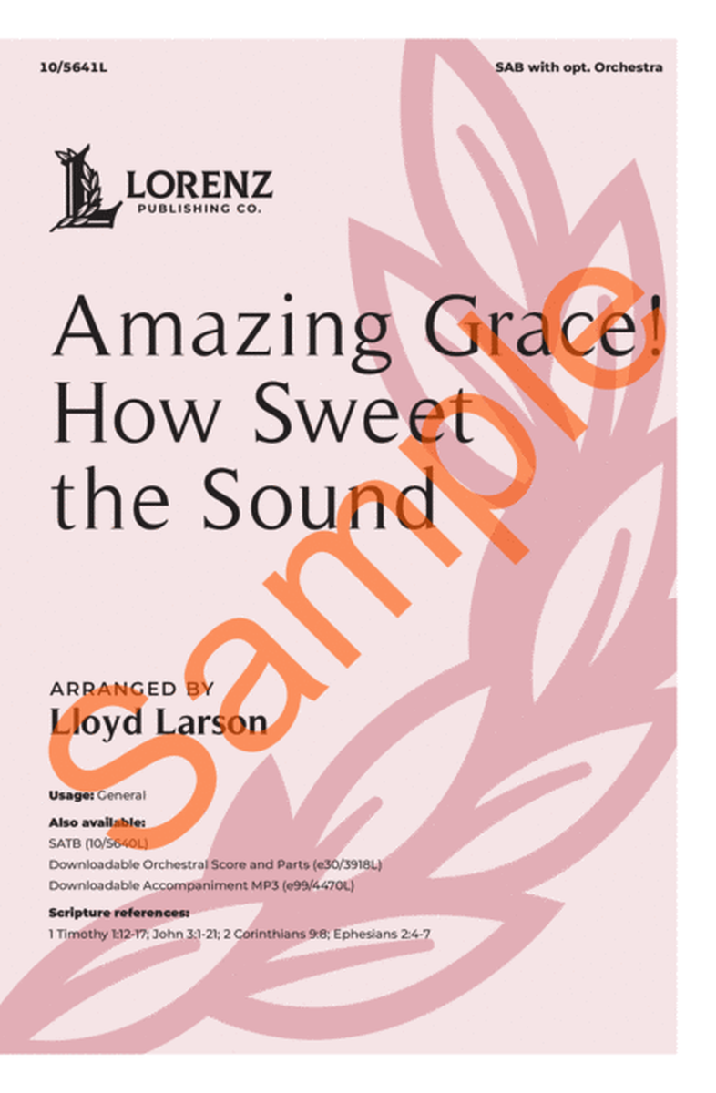Amazing Grace! How Sweet the Sound image number null