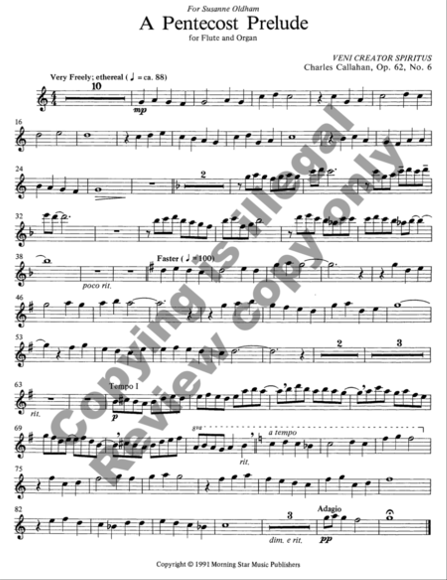 A Pentecost Prelude for Flute and Organ Flute Solo scores gallery preview page 12